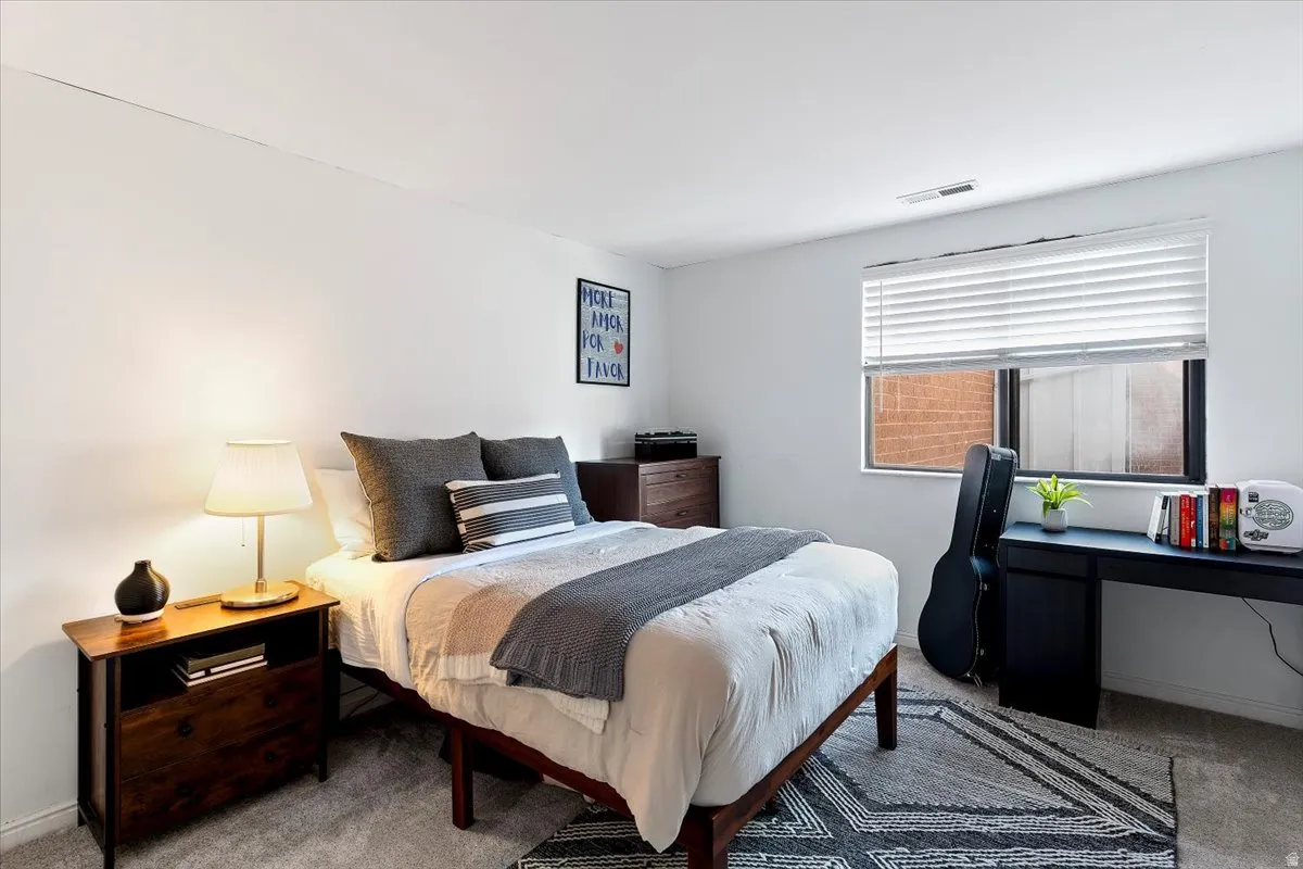 View of carpeted bedroom