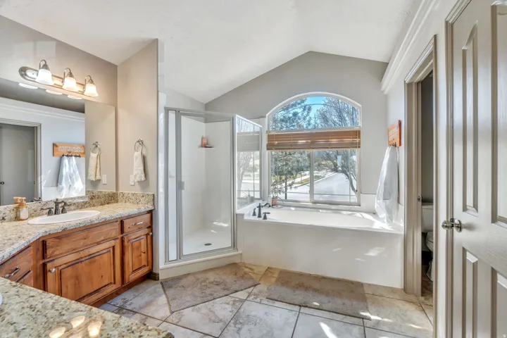 Primary Bath, with extra deep soaker tub