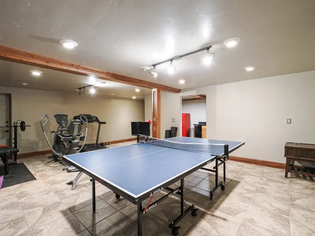 Playroom with rail lighting