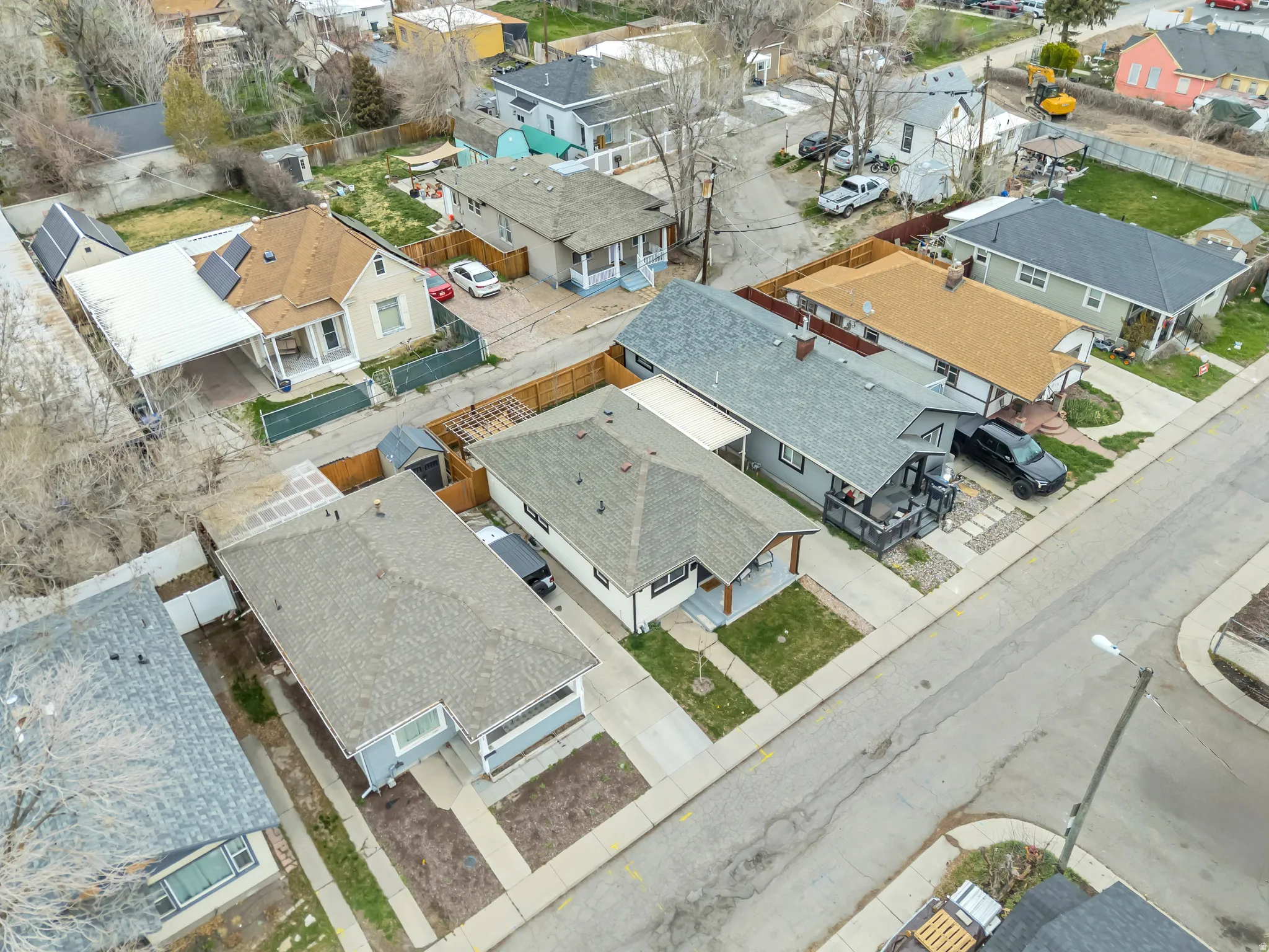 Aerial view of residential area