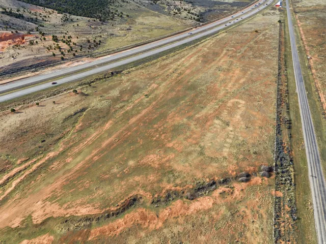 Aerial view of property and surrounding area