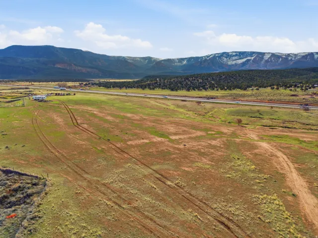 Mountain view with rural landscape