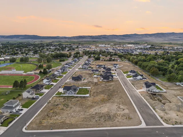 Newly developed residential streets with single-family residences