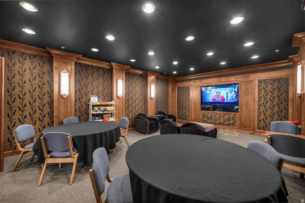 Media room at Club Solitude.