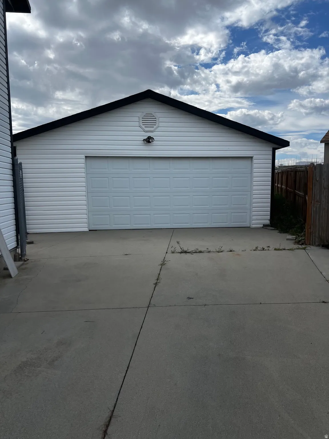 Detached two-car garage