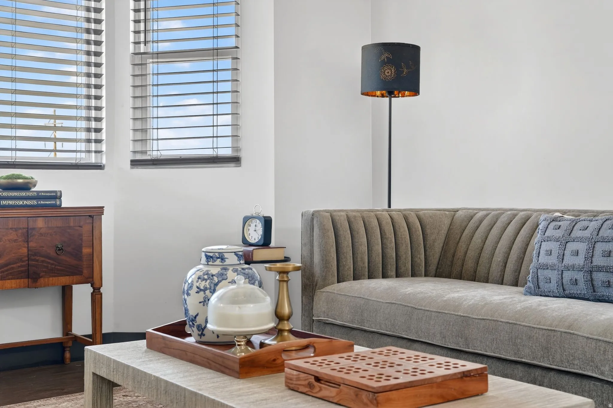 Sitting room featuring wood finished floors