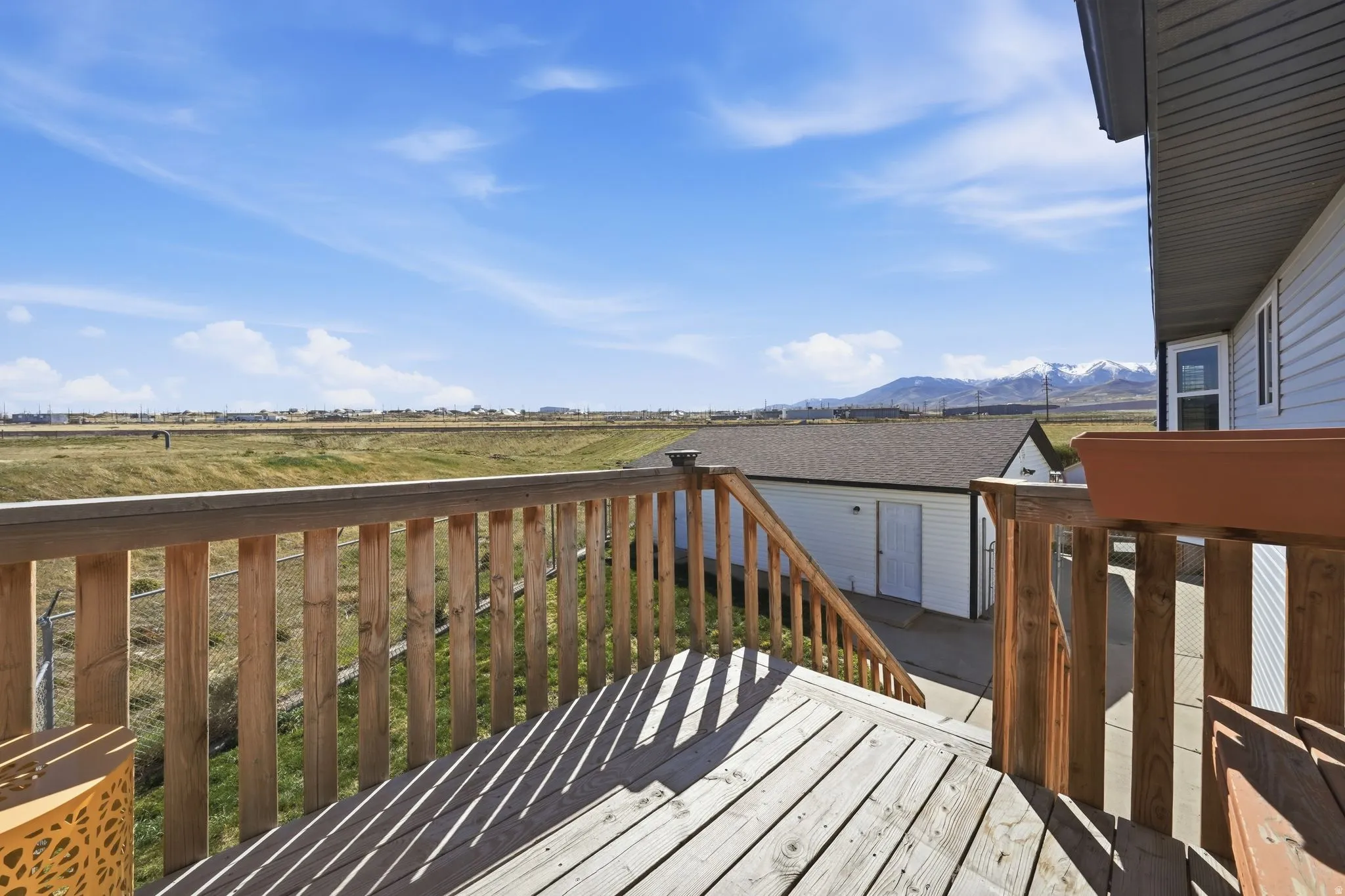Deck with a mountain view