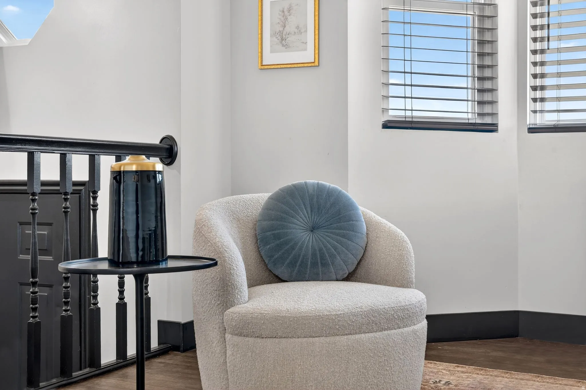 Living area featuring wood finished floors and plenty of natural light