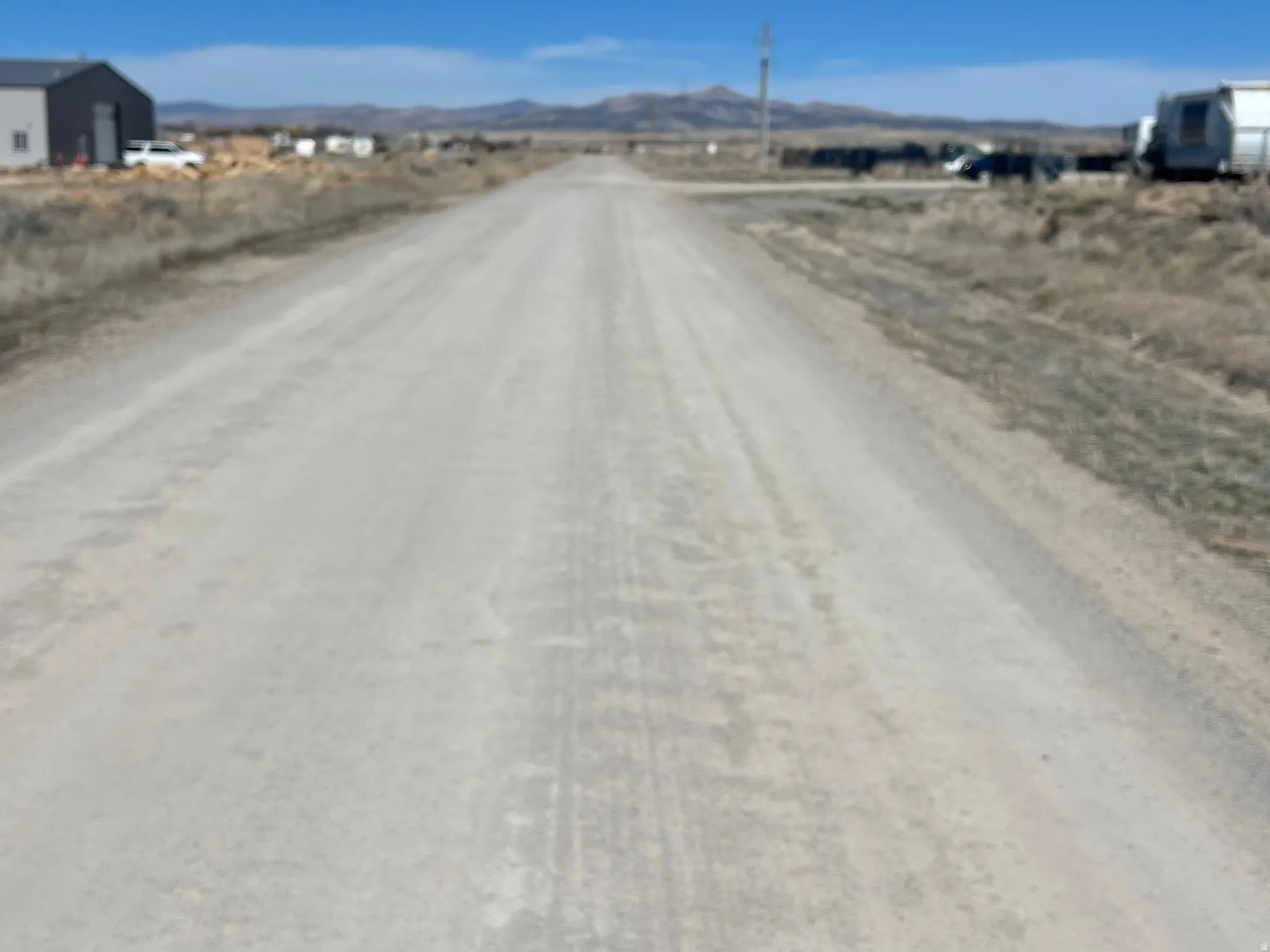 View of street with a mountain view