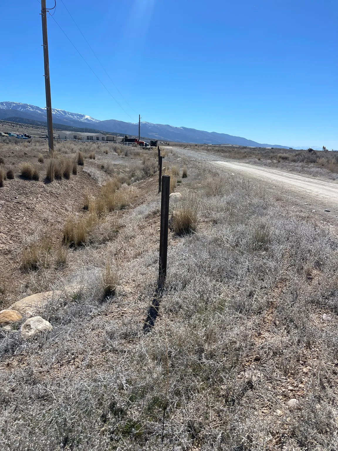 Mountain view with rural landscape