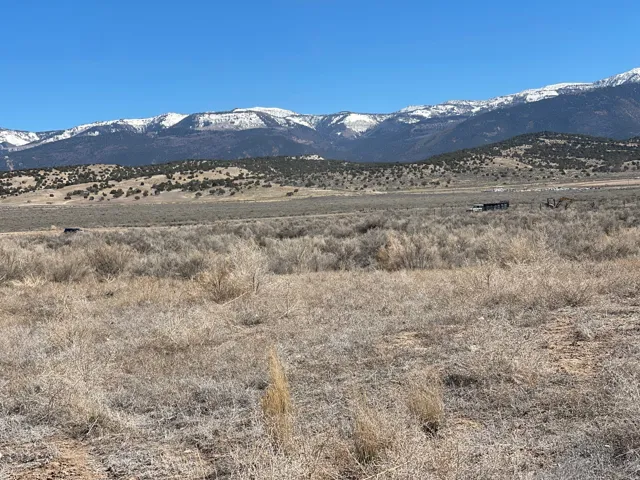 View of mountain background with rural landscape