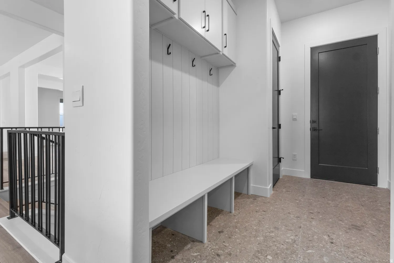 Mudroom featuring baseboards