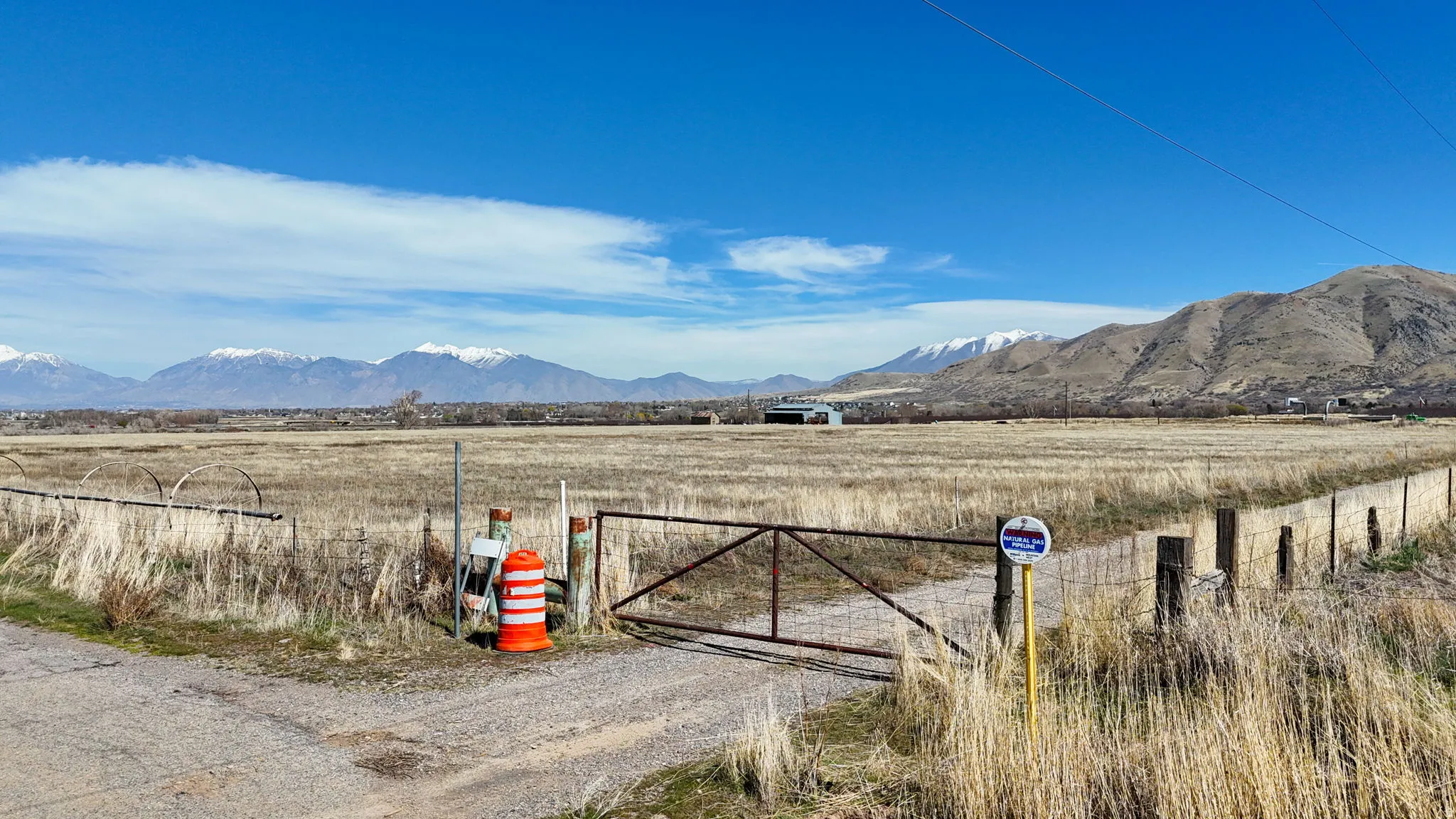 View of mountain background with rural landscape
