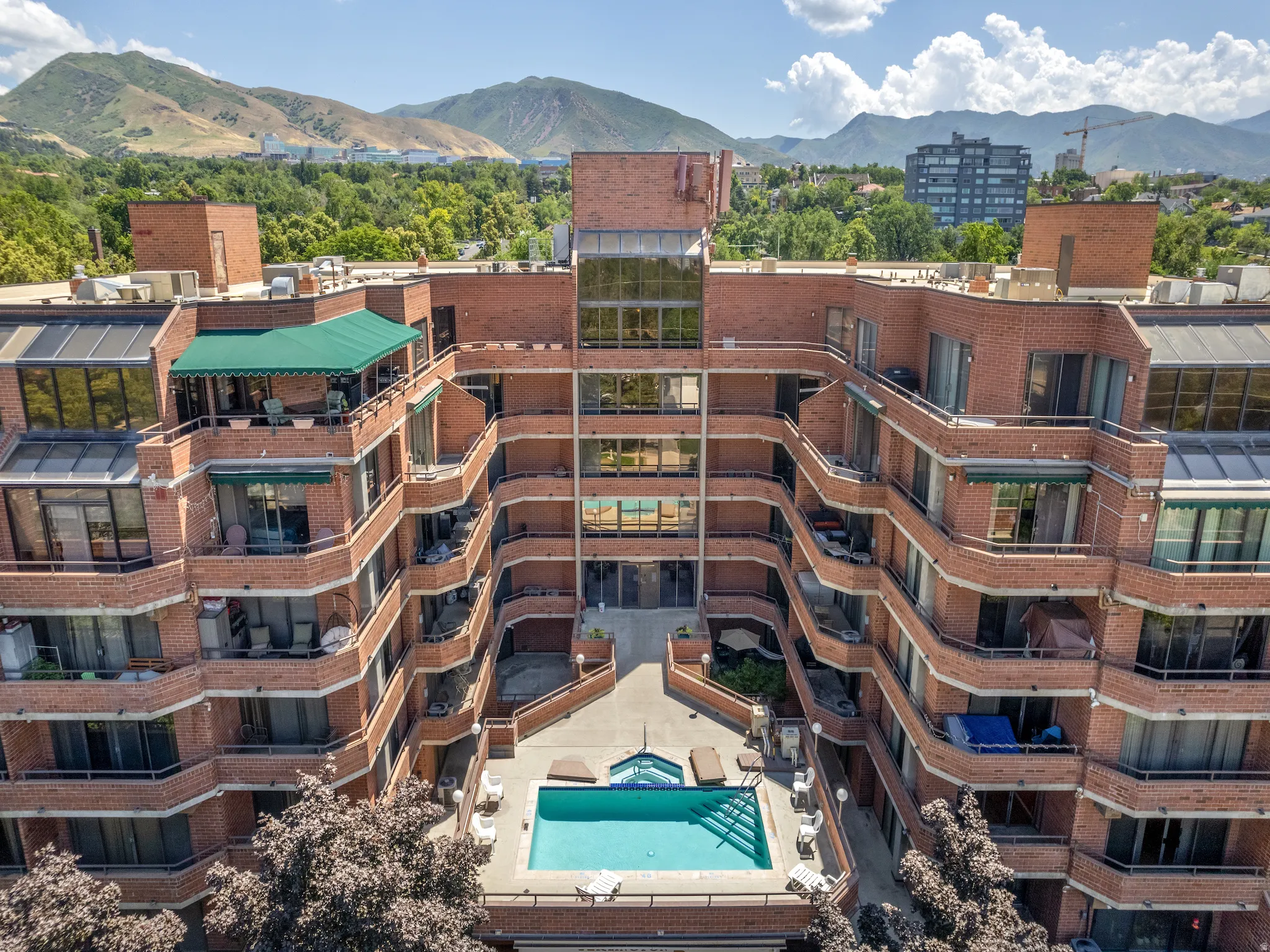 View of apartment building / complex with a mountain view