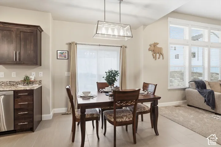 Dining space featuring plenty of natural light