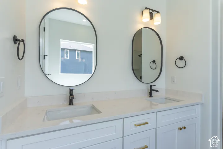 Dual oval mirrors with matte black frames