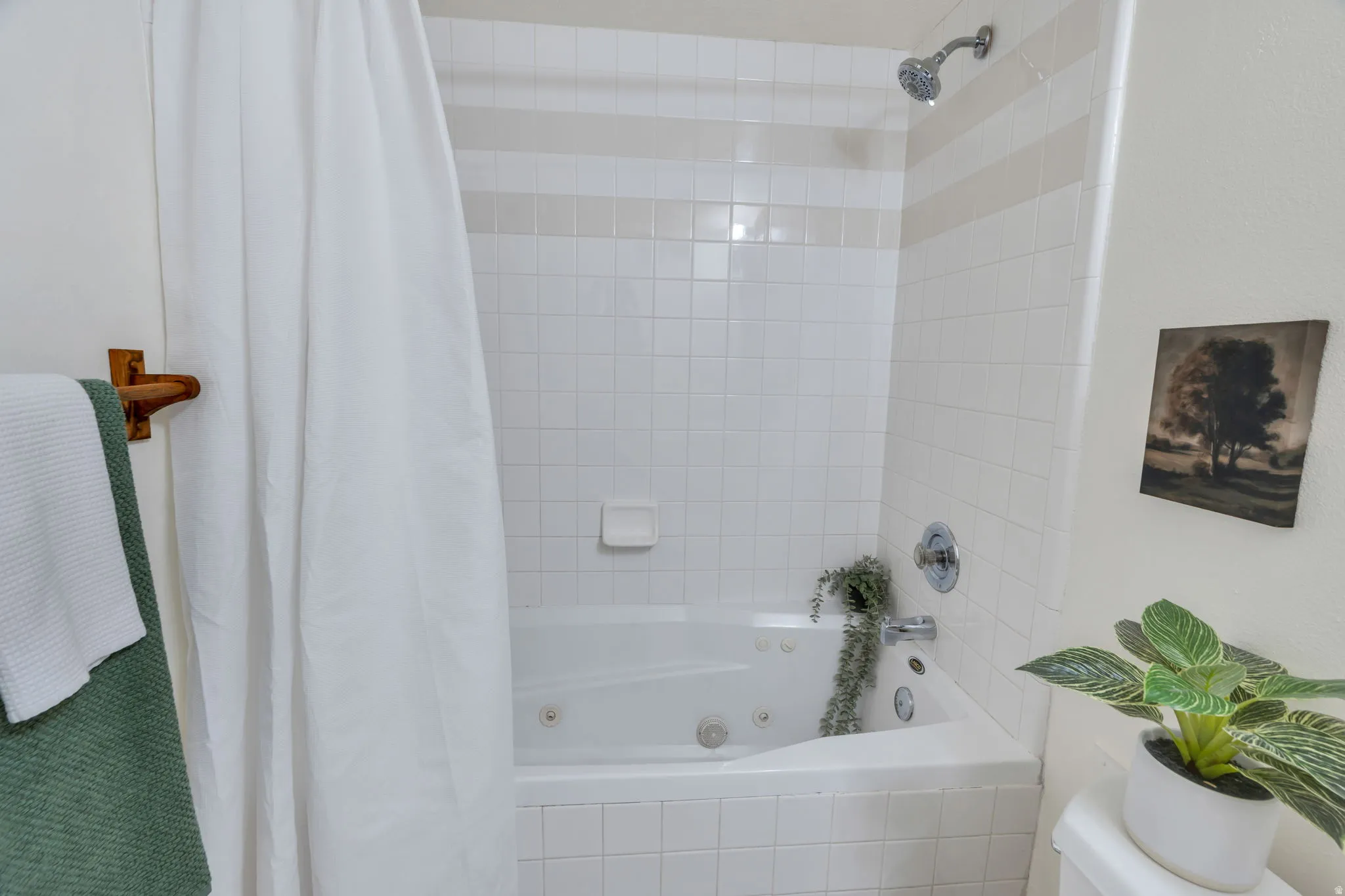 Full master bath with a jetted tub