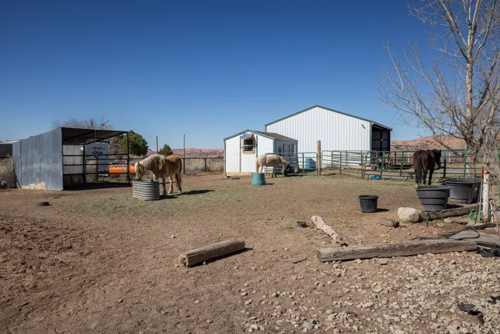 View of yard with an outdoor structure and an exterior structure