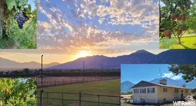 View of mountain background featuring rural landscape and a pastoral area