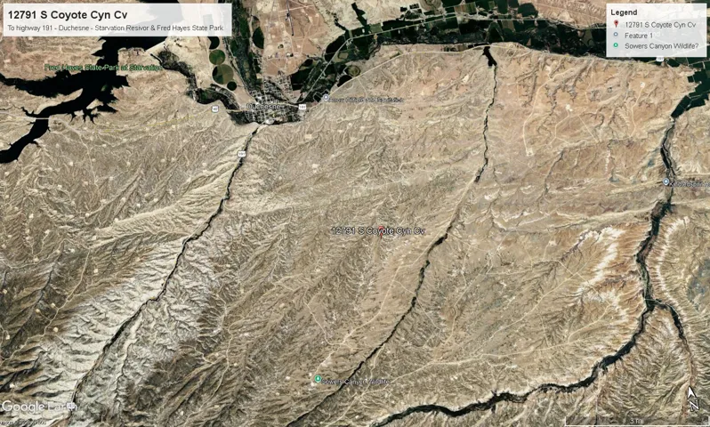 Aerial view of property's location
