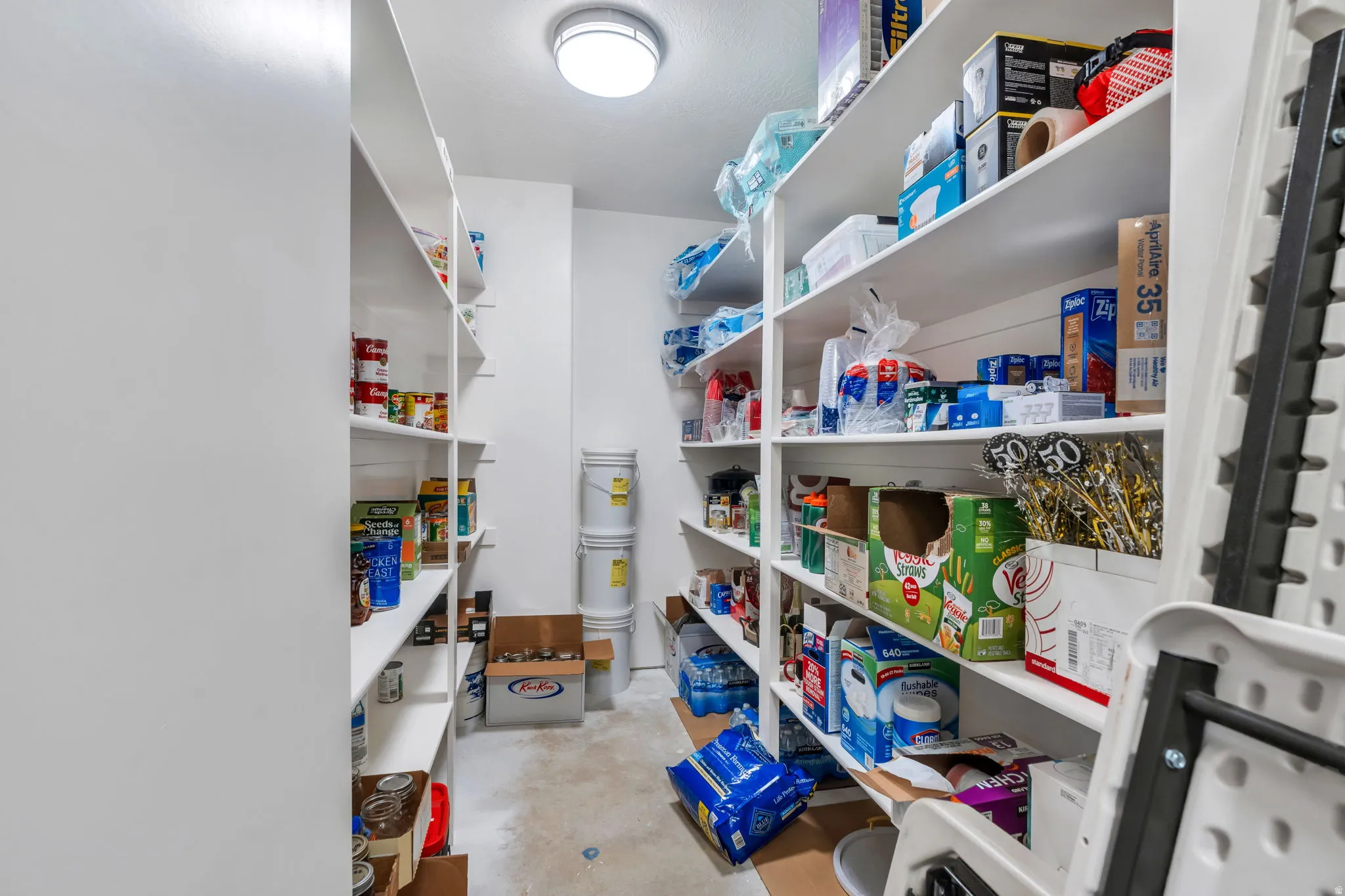 View of large storage area downstairs