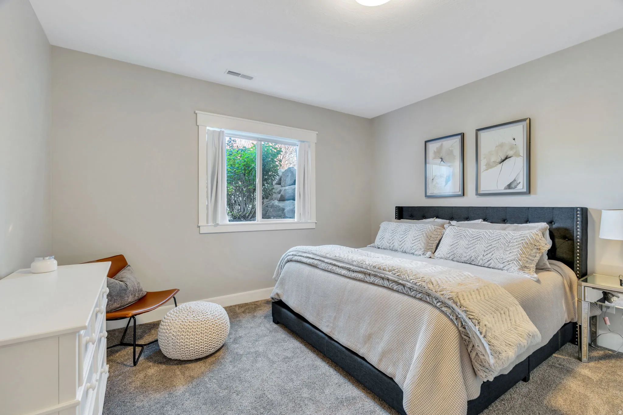 Downstairs Carpeted bedroom