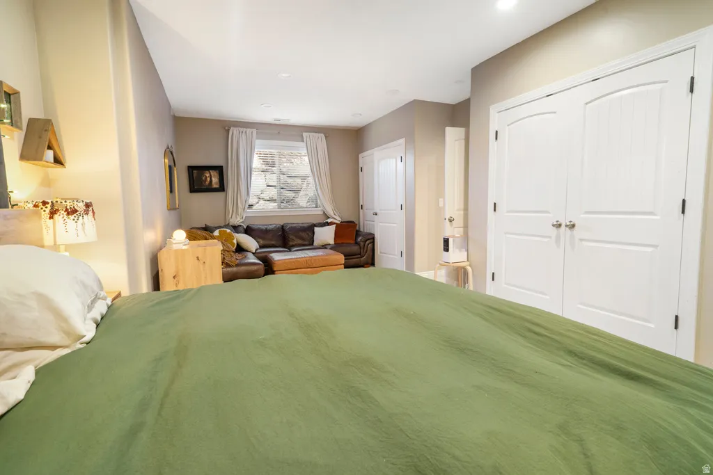 Bedroom with two closets