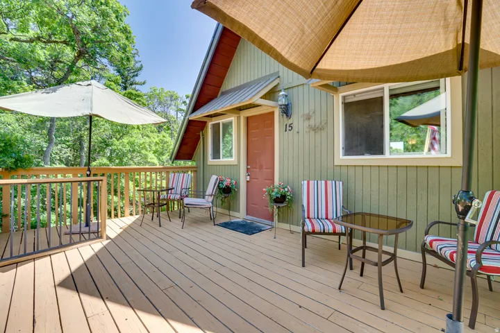 View of wooden terrace