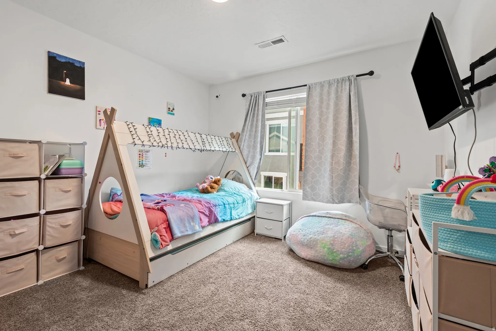 Bedroom featuring carpet flooring