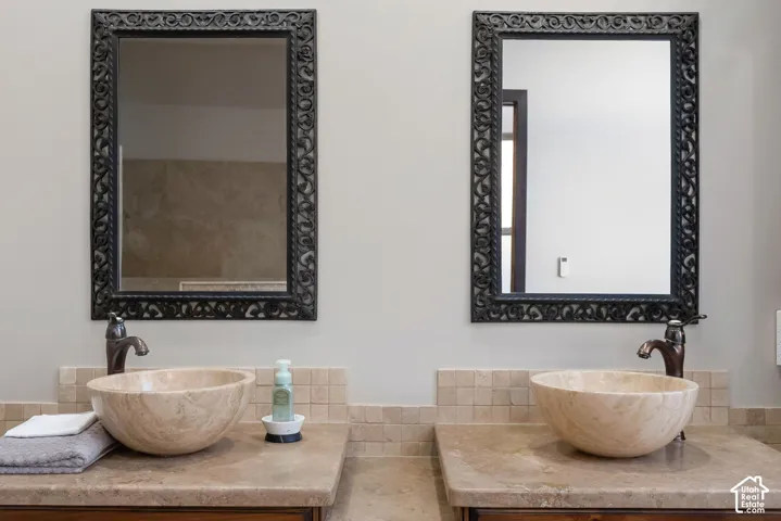 Full bath with double vanity