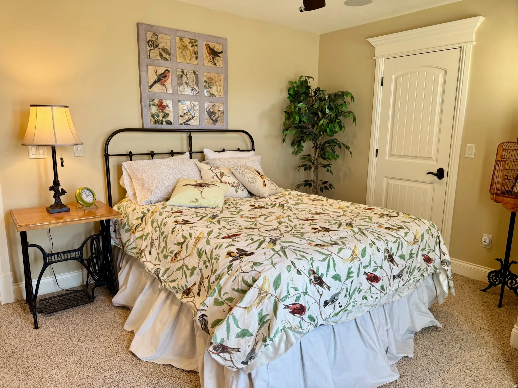 Bedroom with baseboards and ceiling fan