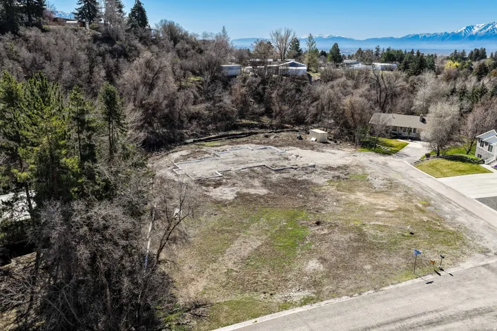 Drone shot showing the full size of the lot