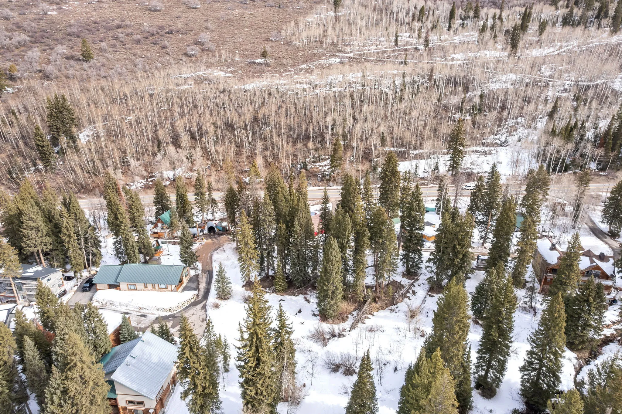 Aerial view of property's location