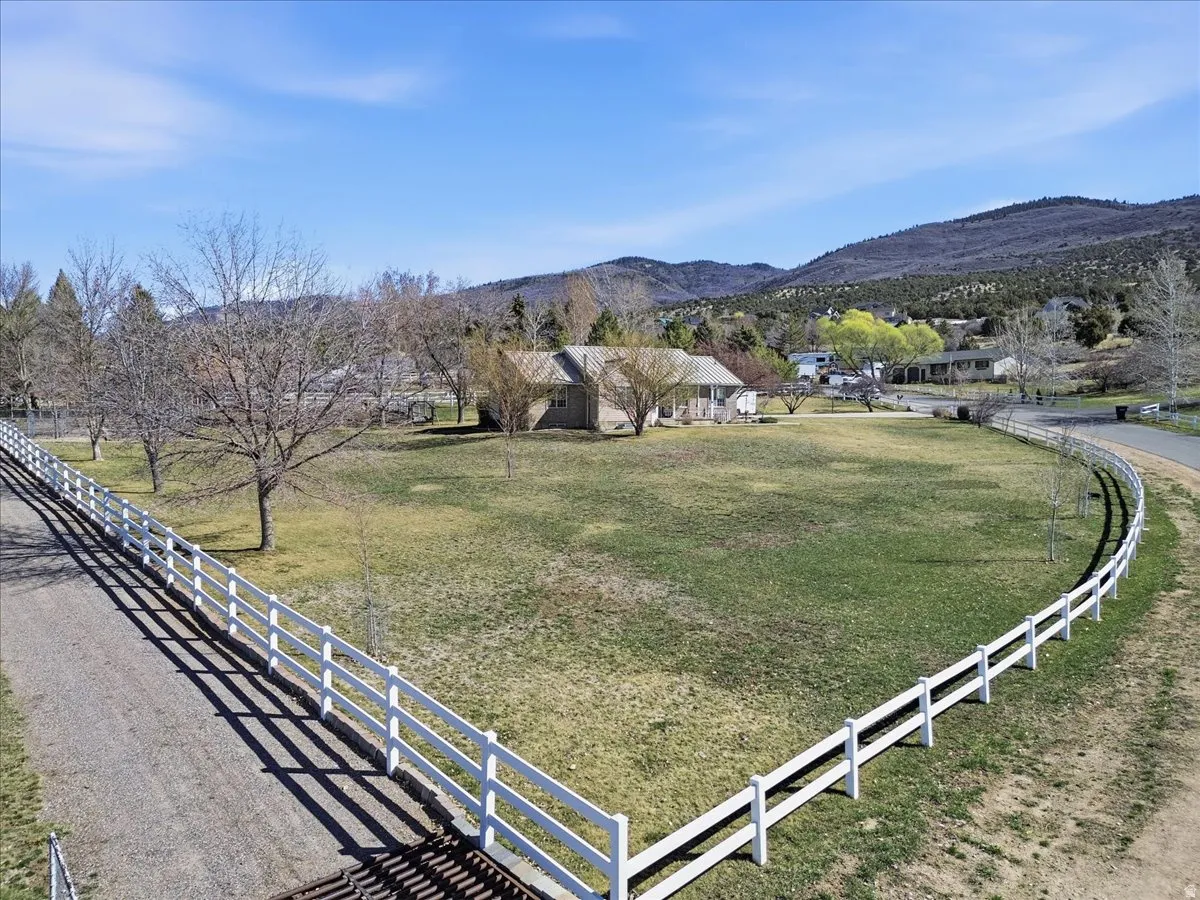 Mountain view with rural landscape