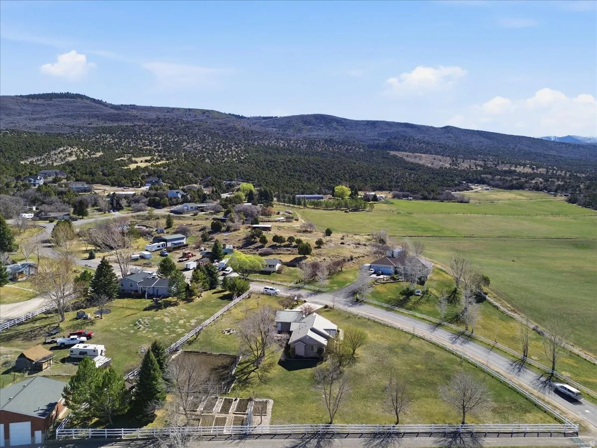 View of rural area with a mountain backdrop