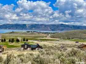 View of mountain background with rural landscape