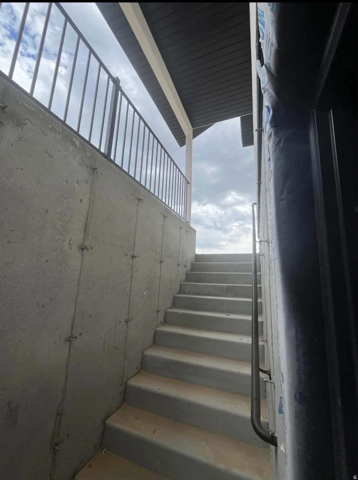 View of ADU entrance covered stairs