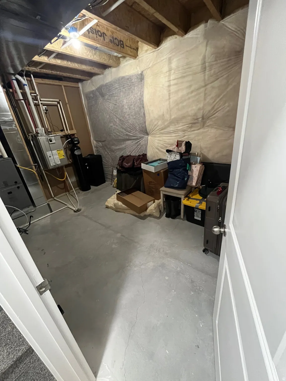 View of unfinished below grade area