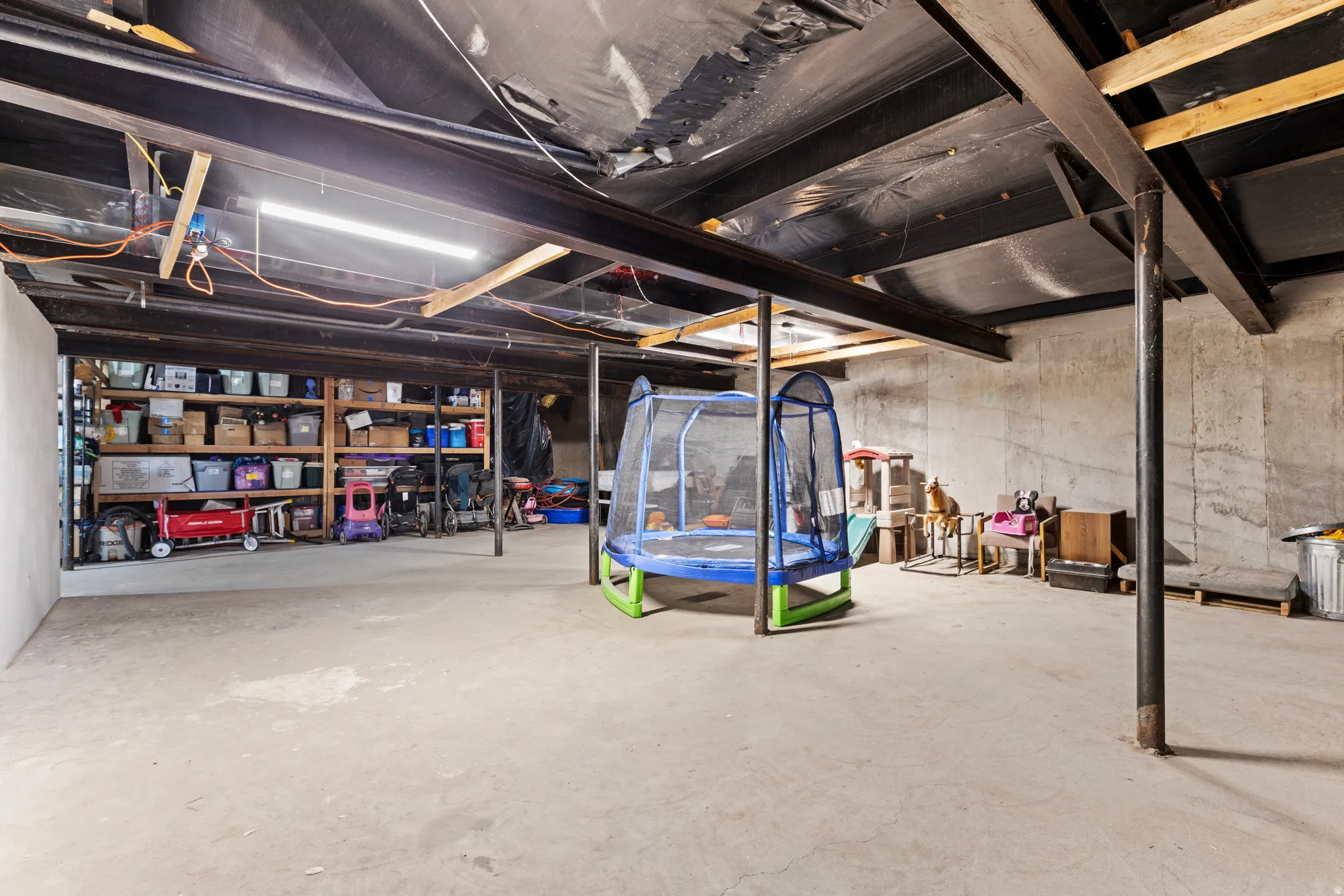 View of unfinished below grade area