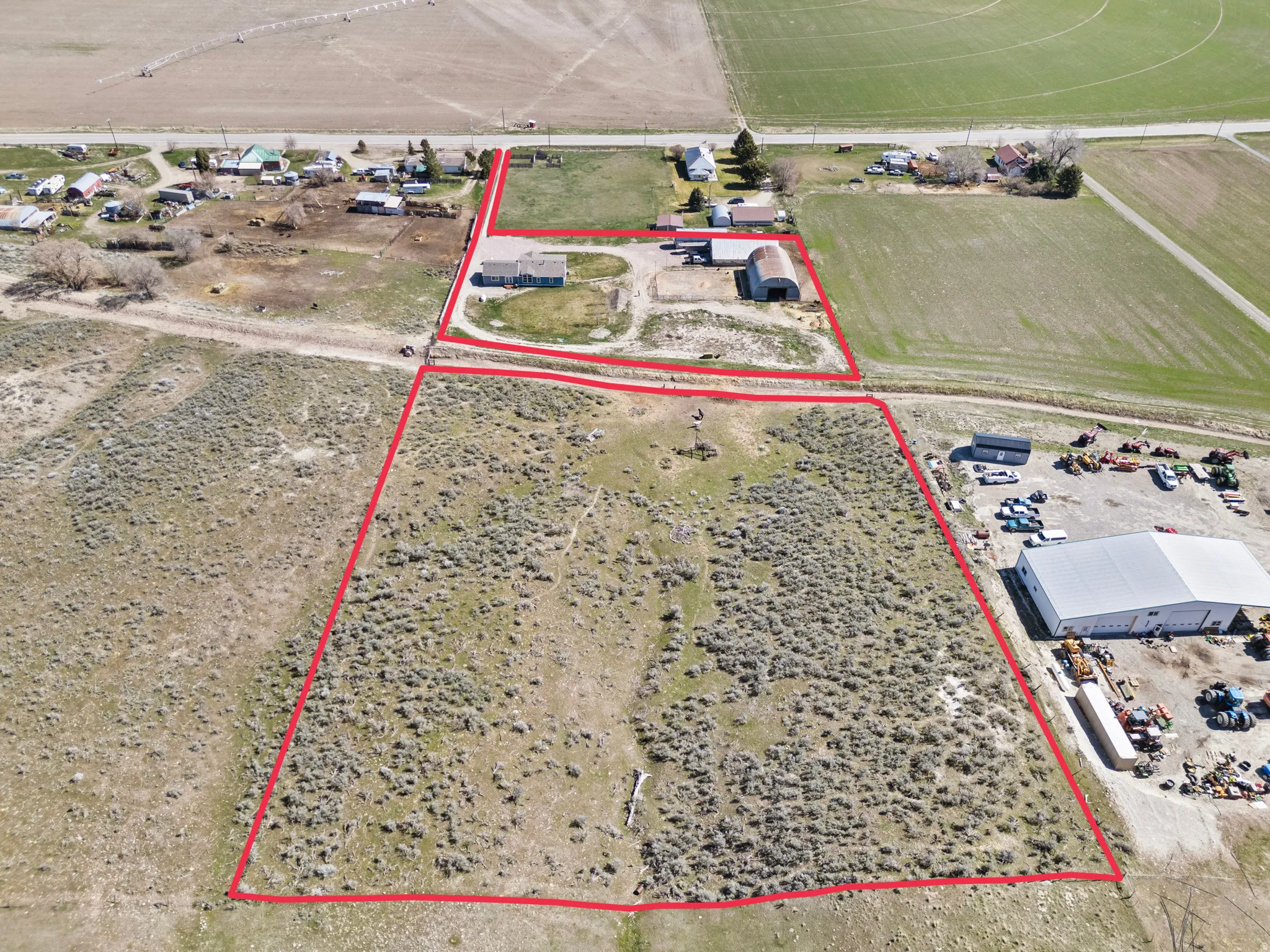 View of rural area featuring property parcel outlined