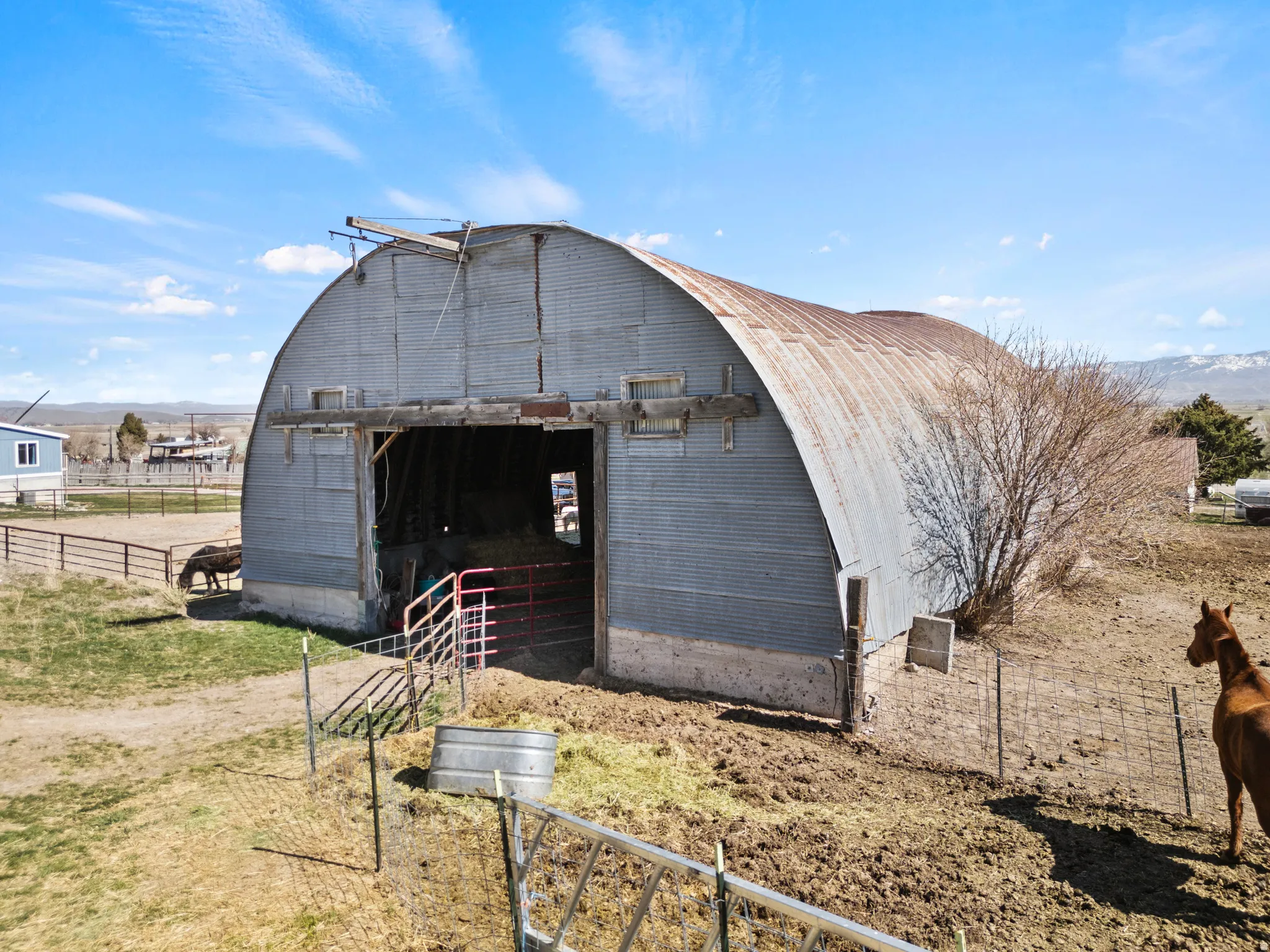 View of outdoor structure with a mountain view