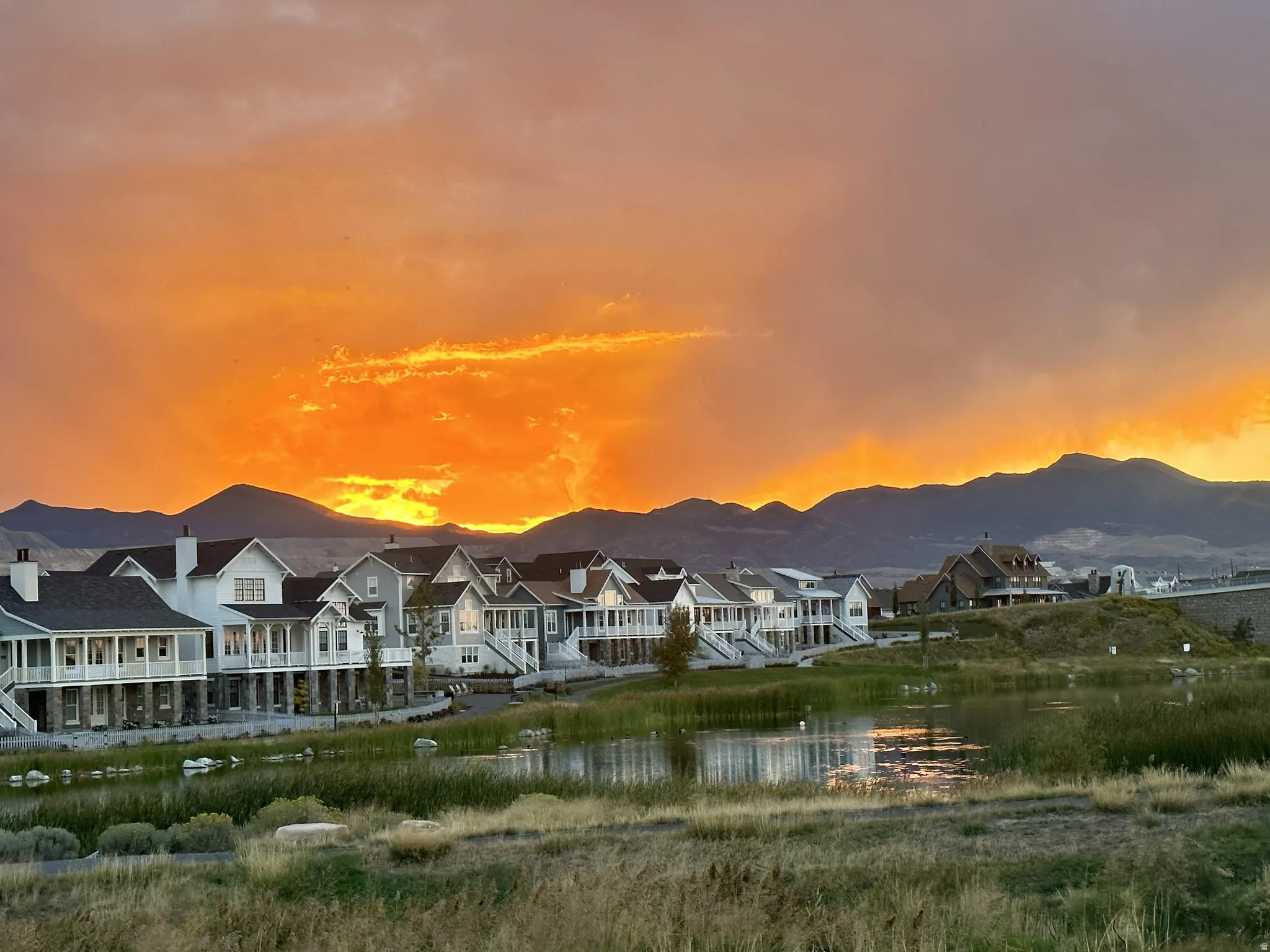 Water view featuring a mountain backdrop