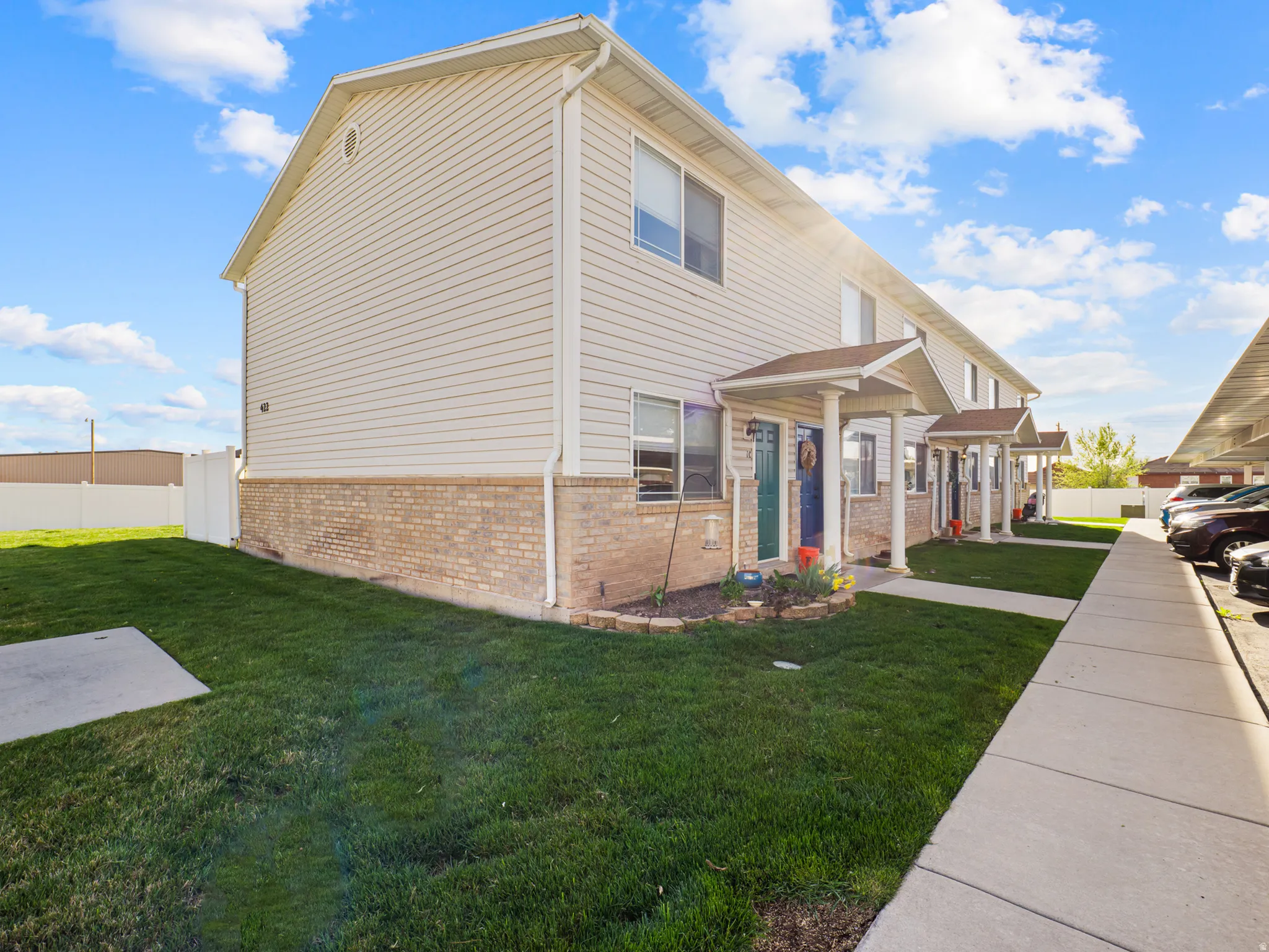 View of home's exterior with brick siding