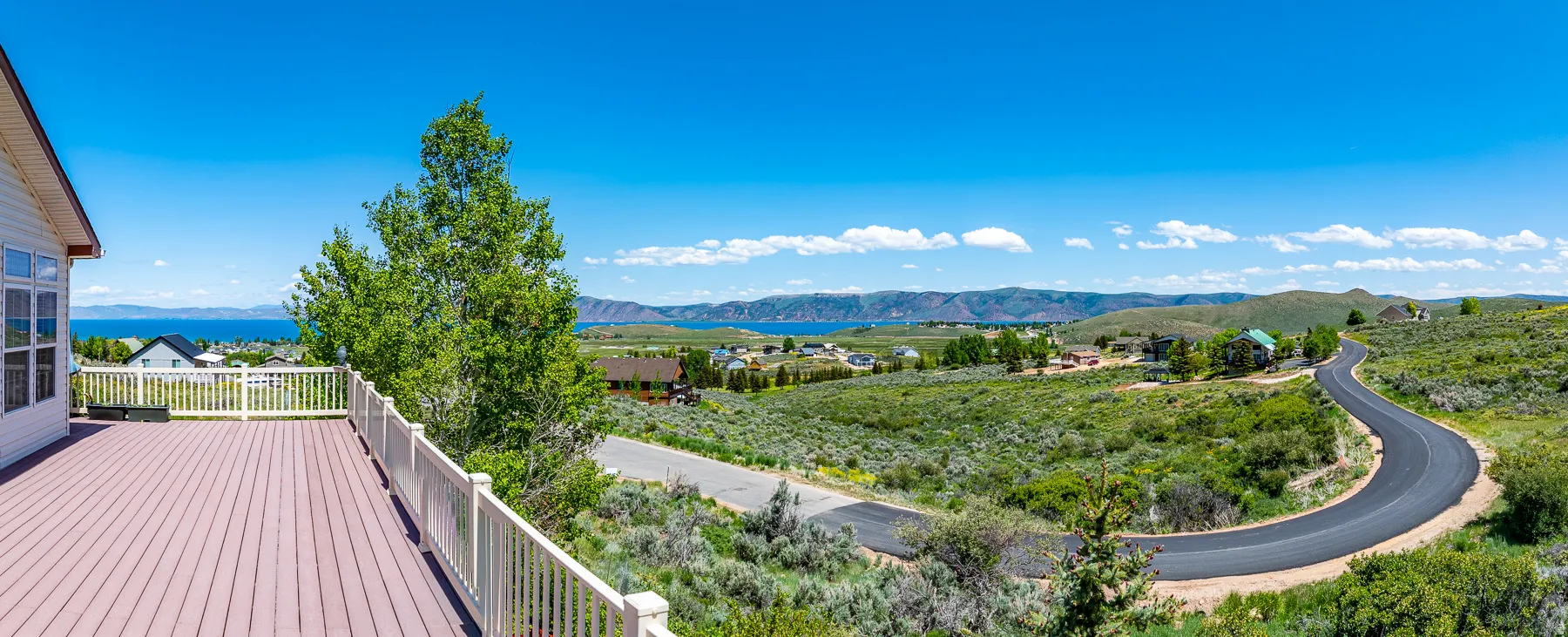 View of mountain and lake backdrop