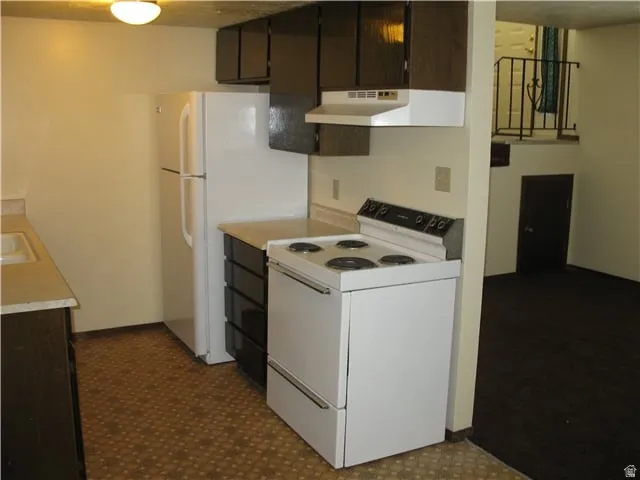 Kitchen with original flooring