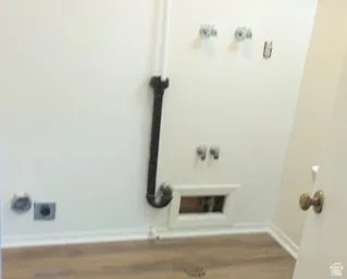 Laundry room with half bath