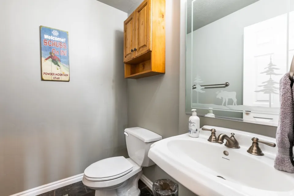 Bathroom with toilet and a sink
