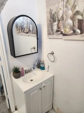 Bathroom featuring vanity