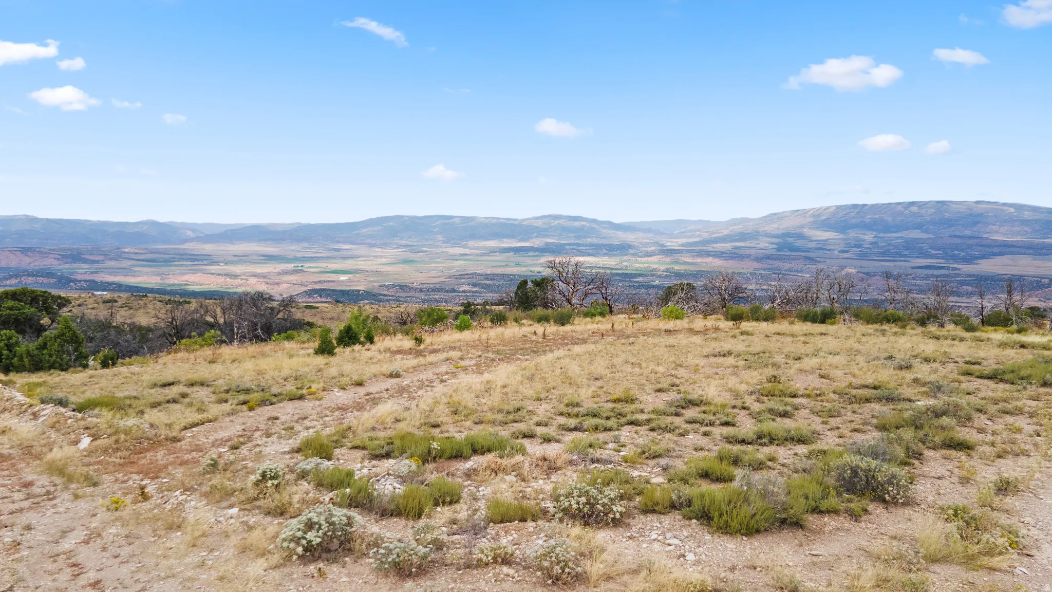 View of mountain background with rural landscape