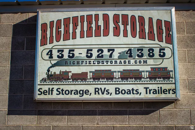 Exterior view of concrete block siding